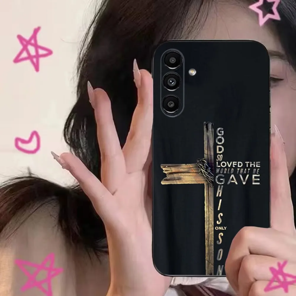 Чехол для телефона с христианским крестом Библии Иисуса Samsung S24 S21 S22 S23 S30 Ultra S20 Plus Fe