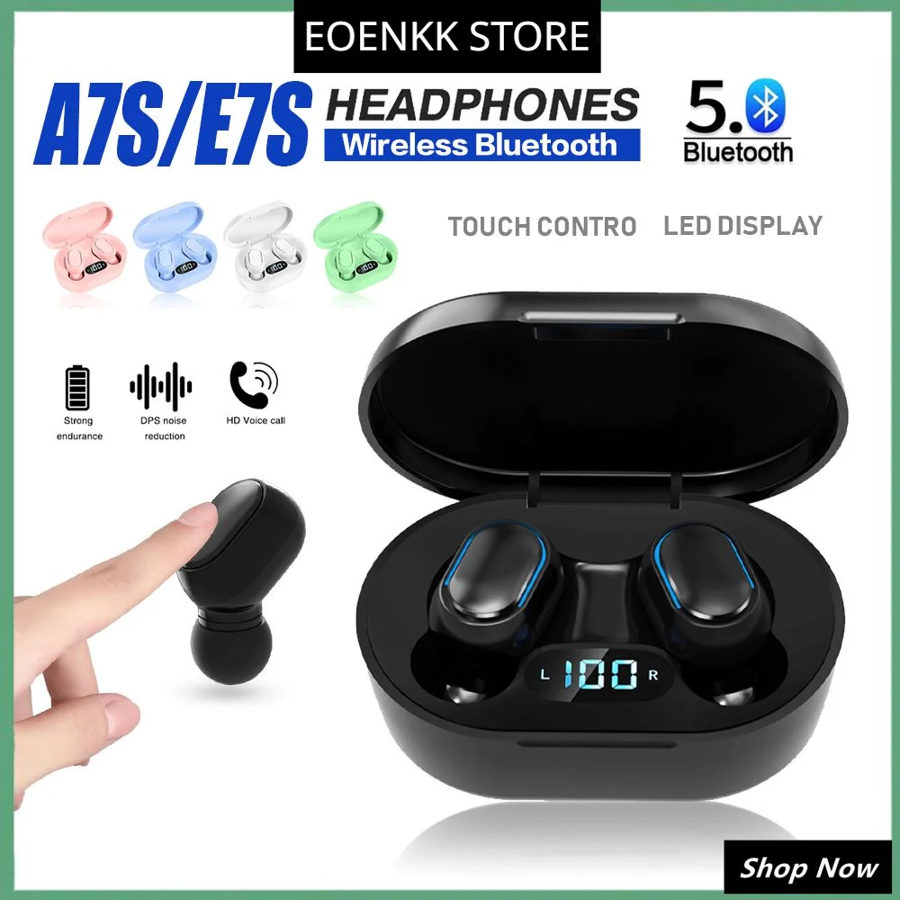 TWS-наушники E7S Fone с поддержкой Bluetooth 5,2, беспроводные наушники с шумоподавлением, наушники-вкладыши с микрофоном, Беспроводная Bluetooth-гарнитура для Xiaomi