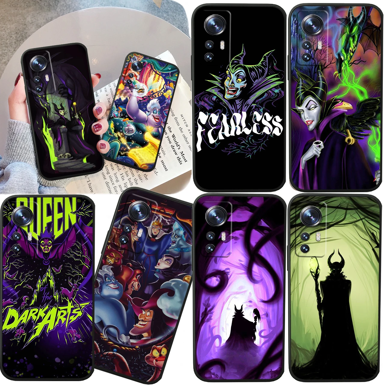 

Disney Poison Queen For Xiaomi Mi 13 12T 11X 10T Note 10 Ultra Pro Lite 5G Soft Silicone Black Phone Case