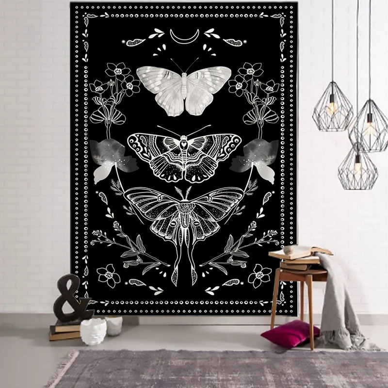 

Современный Креативный гобелен из полиэстера с принтом бабочки Таро на заказ настенный подвесной фон для комнаты одеяла украшение для дома