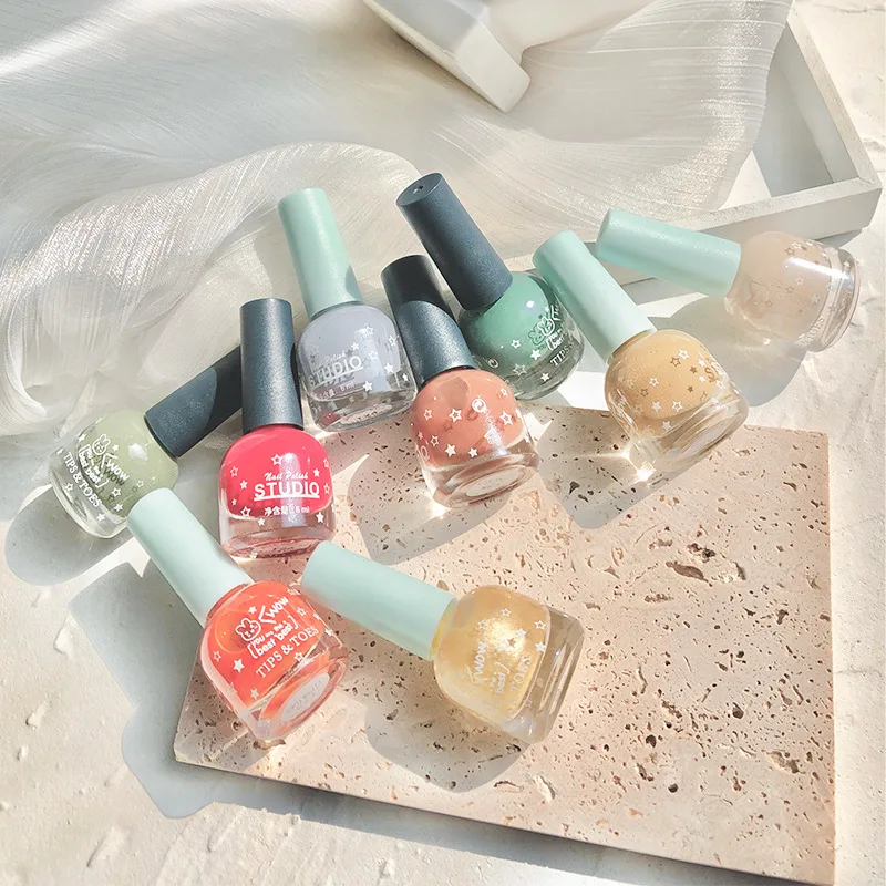 

30 Colors Water-based Nail Polish Can Be Peeled Tear-off No Baking Solid Color Nail Art Hybrid Varnishes Lasting Quick-Drying