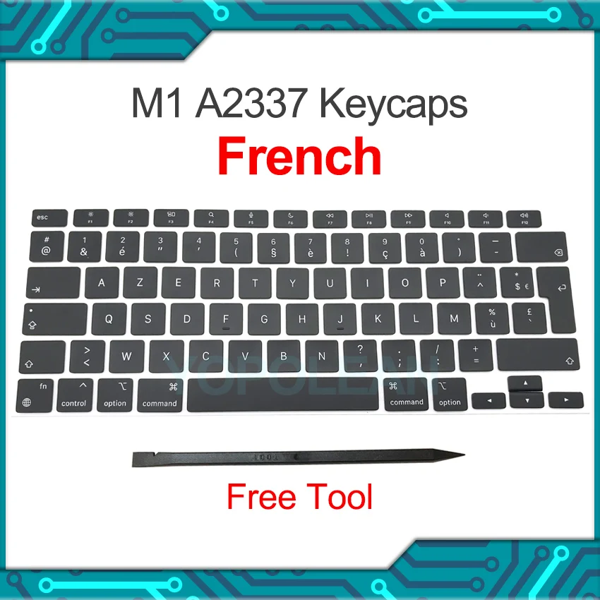 

Laptop A2337 AZERTY Keys Keycaps French Layout For Macbook Air Retina 13" M1 A2337 Key Cap Keyboard 2020 EMC 3598