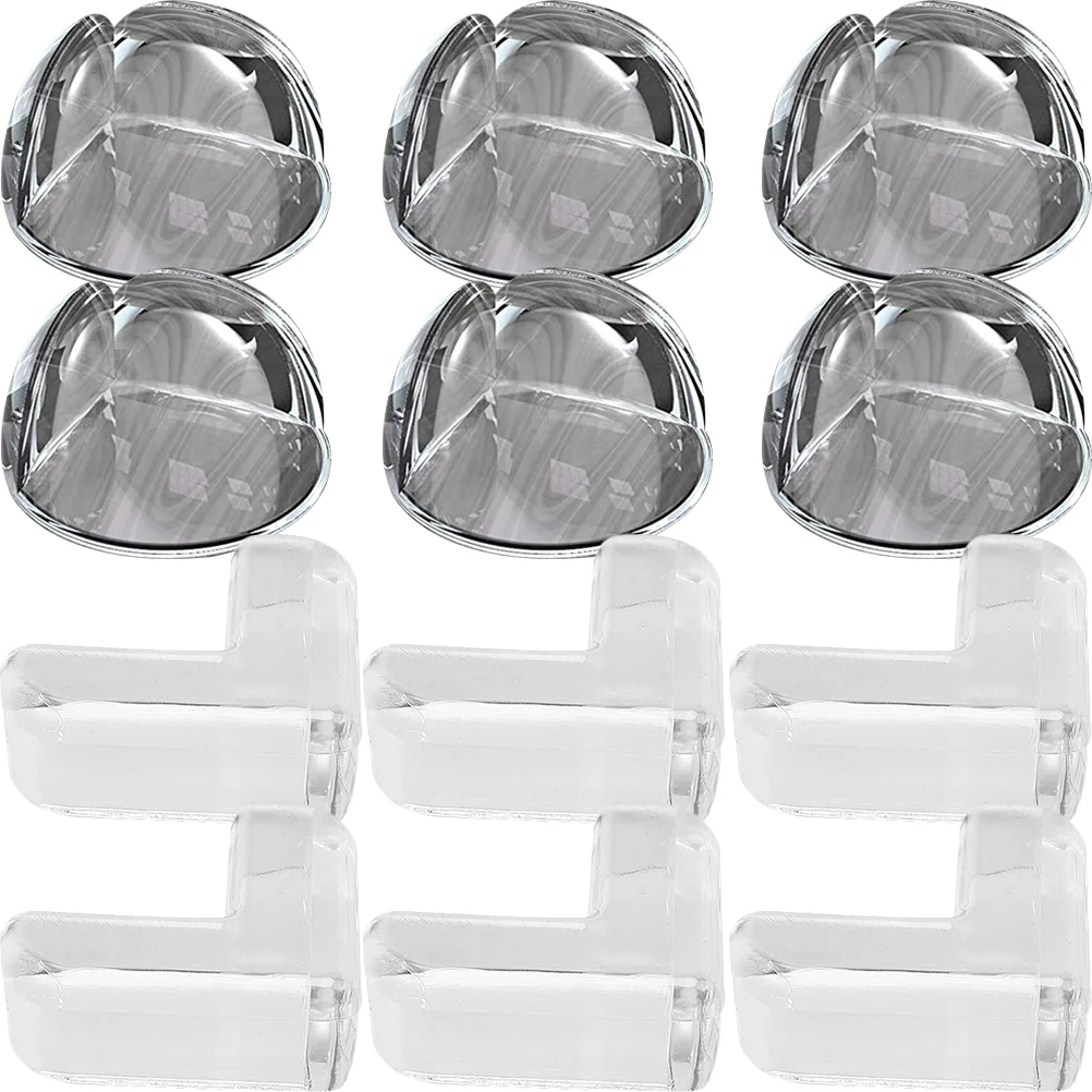 

12 Pcs Anti-collision Stickers Table Corners Protectors Baby Covers Kids Furniture Bumpers Coffee Proof Edges Guard Pvc Child