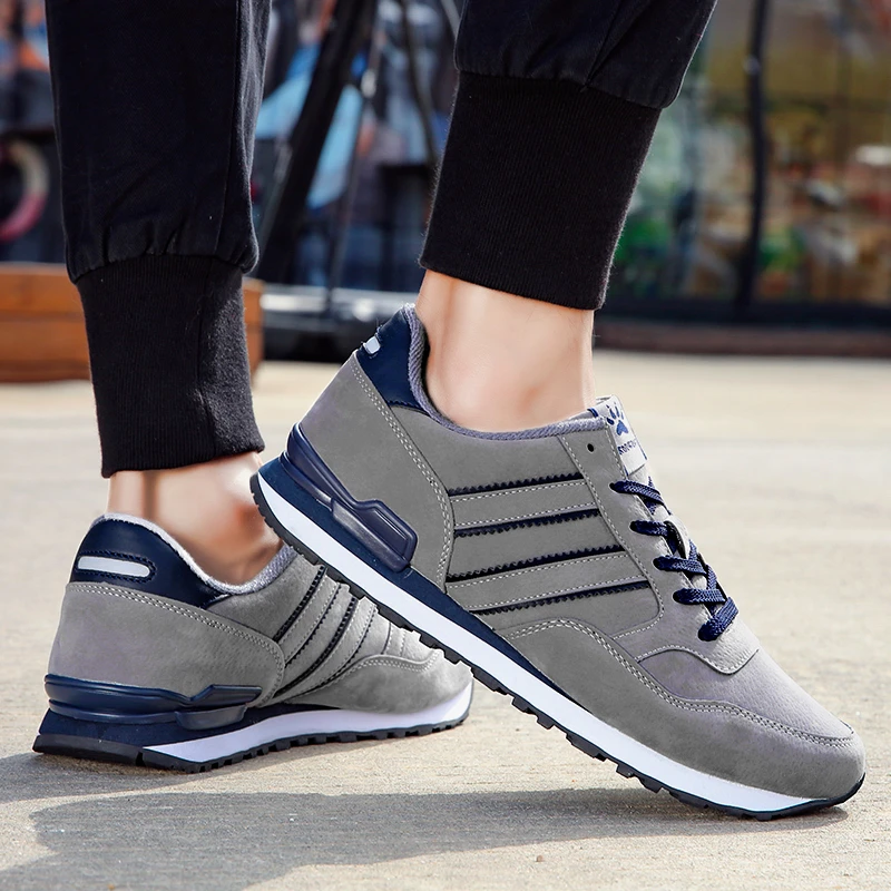 

Мужские повседневные туфли из искусственной кожи, светильник кие кроссовки, дышащая Уличная обувь на плоской подошве, на шнуровке, весна