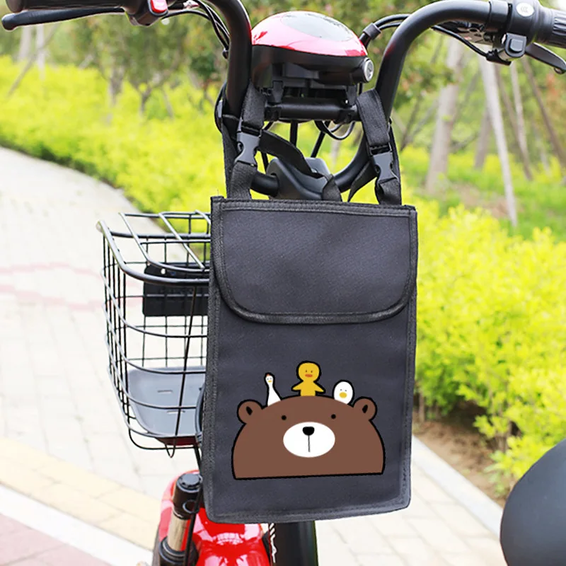 

Electric vehicle bag waterproof sunscreen front front bag thickened battery car bicycle motorcycle bag front bag side bag