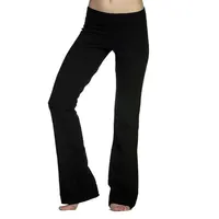 Fashion Women Small Bell-bottomed Pants Polyester Pants High Waist ...