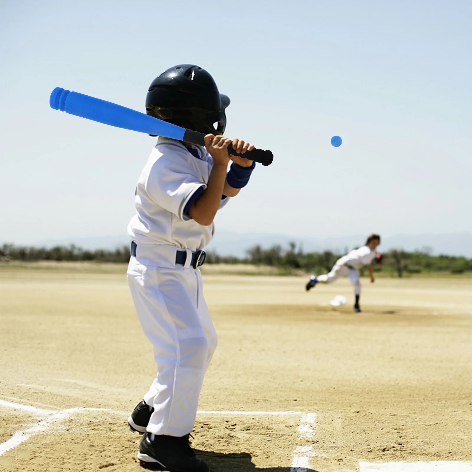 

Super Safe Baseball Bat with Baseball Toy Set for Children Age 3 to 5 Years Old (Blue)