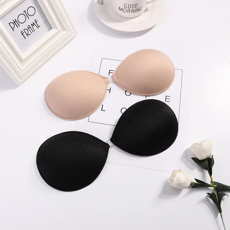 

Sexy Women Invisible Push Up Bra Self-Adhesive Silicone Bust Front Closure Sticky Bra 1/2Pcs Backless Strapless Bra