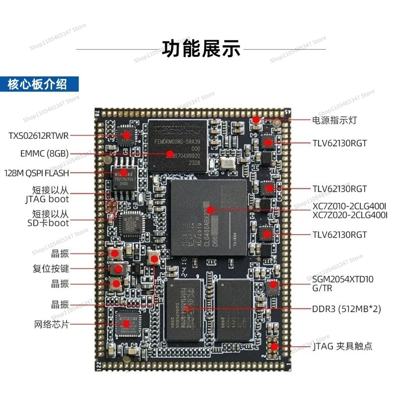 Фото Плата для разработки на базе XILINX7Z010/7Z020 с отверстиями для крепления AC601-7000 №5