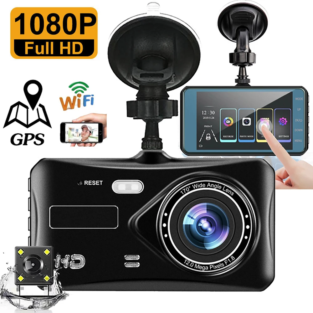 

Видеорегистратор автомобильный, Wi-Fi, Full HD, 1080P, с ночным видением