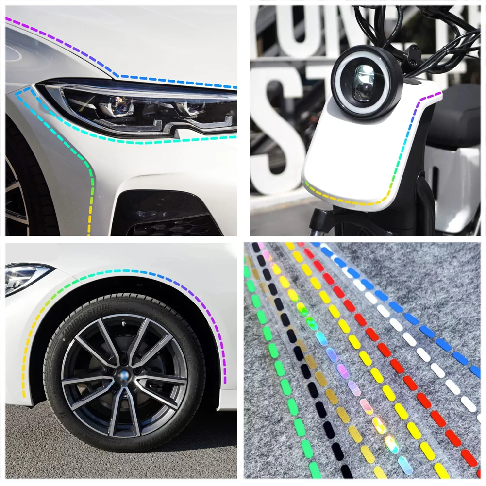 

5X Car DIY Line Reflective Sticker Auto Motorcycle Wheel Decorative Reflective Strip Tape Night Safety Warning Decal Accessories