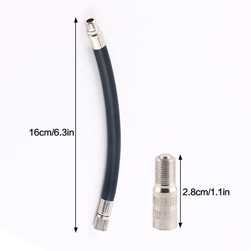 

Extended Gas Nozzleu Scooter Air-Tight Inflatable Extension Air Nozzle + Air Rod With Hose Rubber + Stainless Steel Scooter Acc
