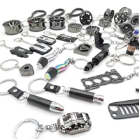 car keychain hub turbine personality key rope keyring decor auto retrofit components model jeep key chain key ring accessories