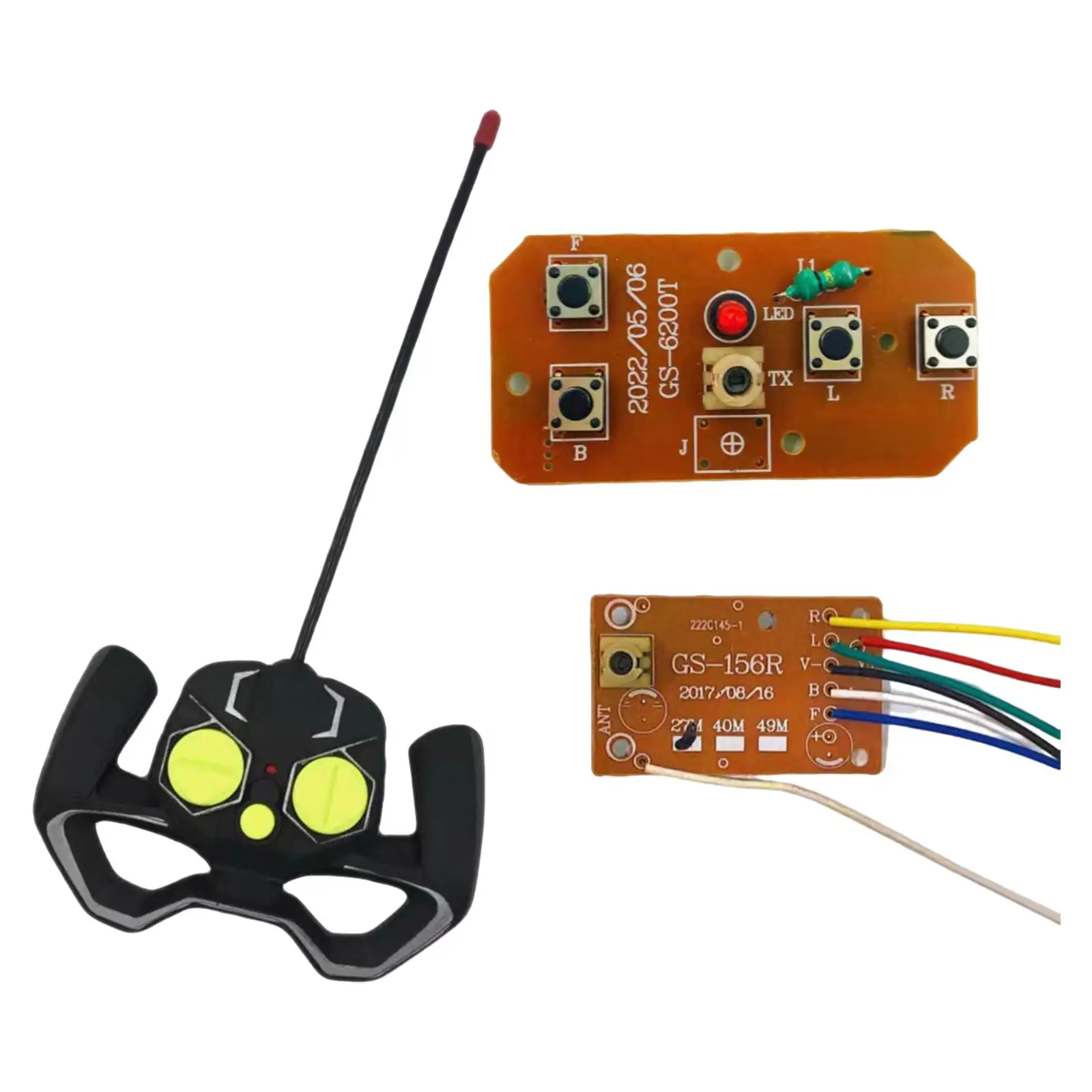 

4CH RC Remote Control Transmitter and Receiver Circuit Board DIY RC Car RC Car Accessories Replace Parts Radio System 27MHz
