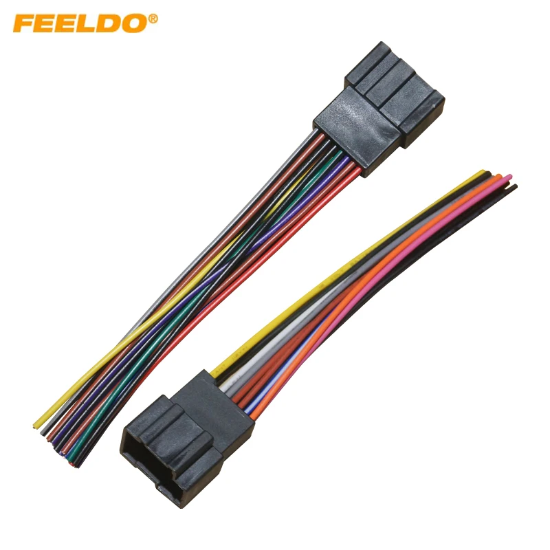 

FEELDO Car Audio Stereo 30Pin ISO Installation Wiring Harness Adapter For Chevrolet Captiva Enclave Silverado Tahoe Radio Cable