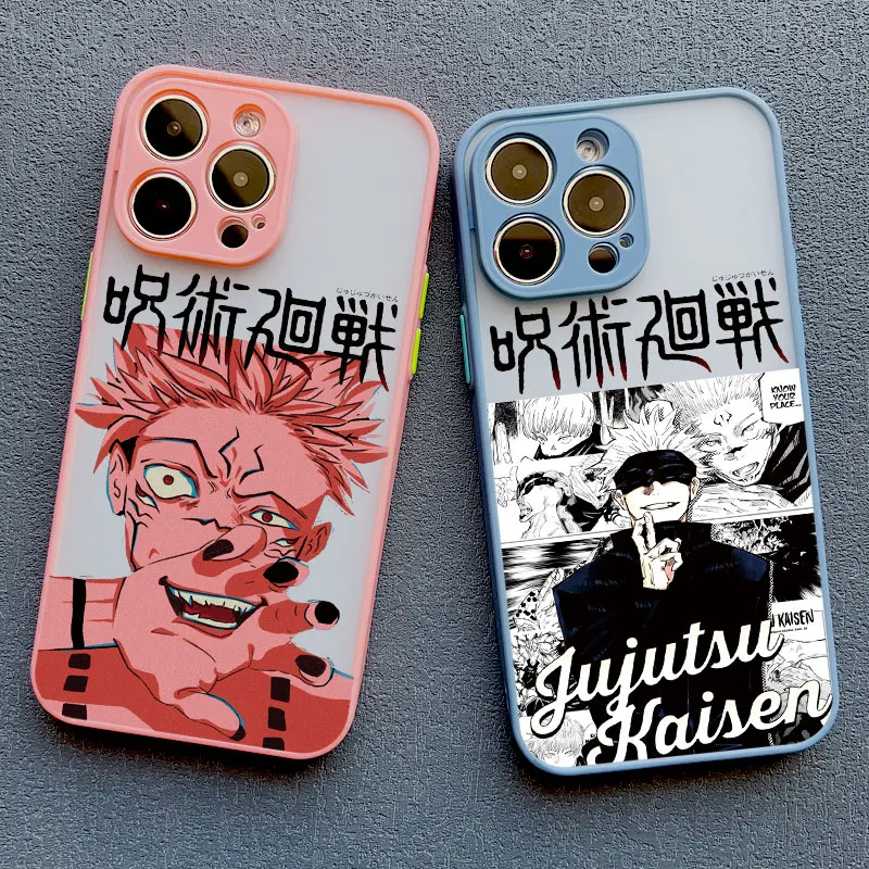 

Japan Anime Jujutsu Kaisen Phone Case for iPhone 13 12 Mini X XR XS SE2 14 11 15 Pro Max 7 8 Plus Cartoon Shockproof Cover Funda
