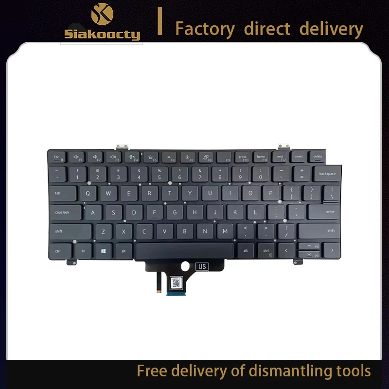 

Siakoocty For DELL Latitude 7410 / 7410 2 in 1 Keyboard Backlit no frame US