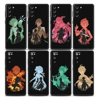 anime genshin impact game case cover for samsung galaxy s21 s22 s20 s 21 ultra fe plus s7 s8 s9 s10 plus lite soft cases fundas