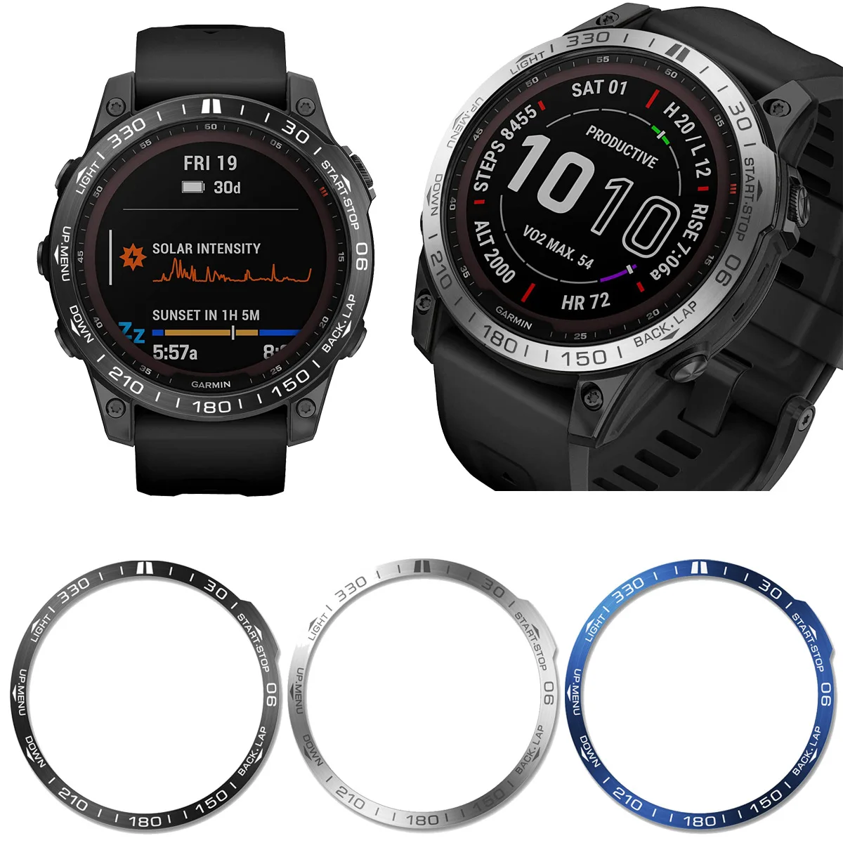 Metal Scale Bezel Ring for Garmin Fenix 7 Stainless Steel Bezel Cover Sport Smartwatch Adhesive Case for Fenix7 Shell Accessory
