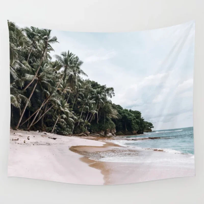 

Tropical Island Tapestry Wall Hanging Bedspread Coverlet Wall Art Bedding Towel Throw Table Cloth Lightweight Hous
