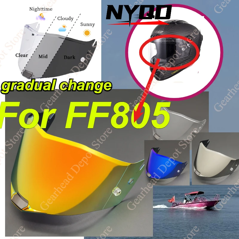 Фото Визор FF805 для мотошлема Thunder FF805, сменная линза для лицевого щитка, аксессуары для внутреннего покрытия шлема №1