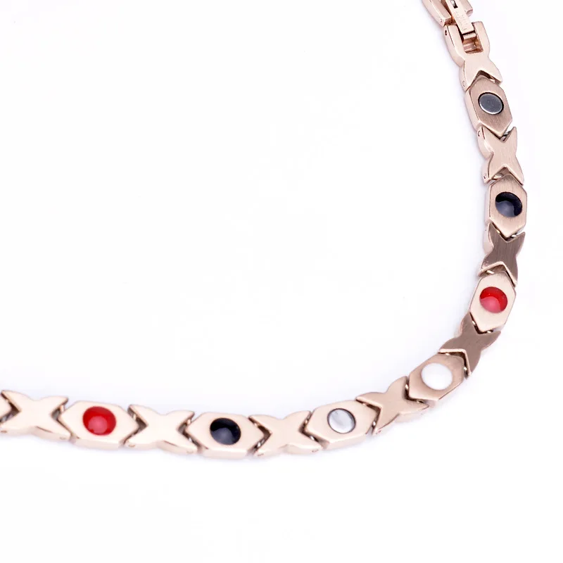 Магнитное ожерелье для мужчин и женщин цепочка из нержавеющей стали с плетением