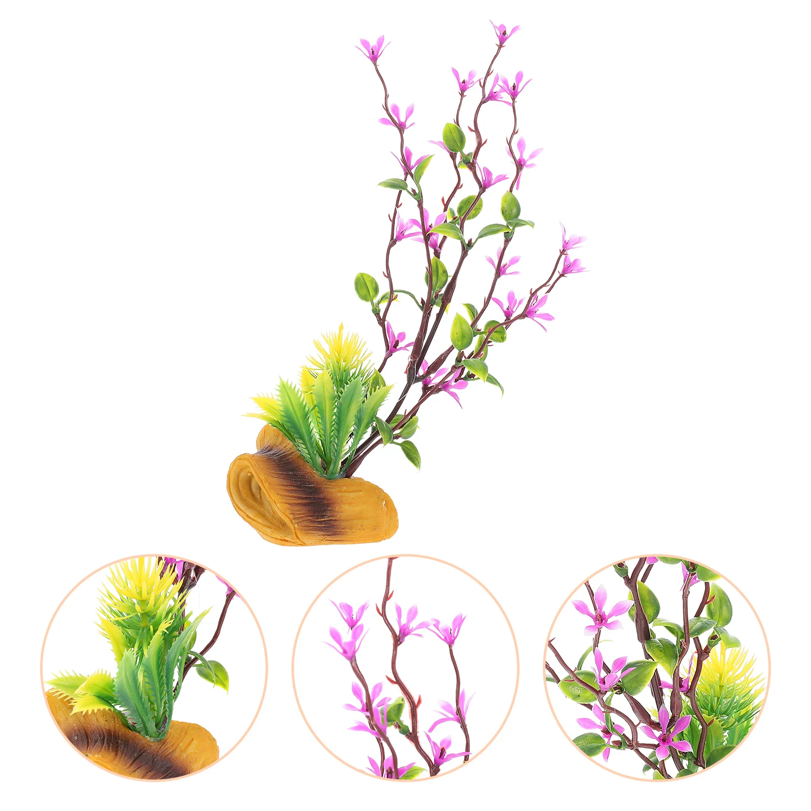 

Flower Plate Decor Sushi Decoration Aquarium Sashimi Tank Flowers Plantsornament Decorations Artificial Fake Faux Dish Tray