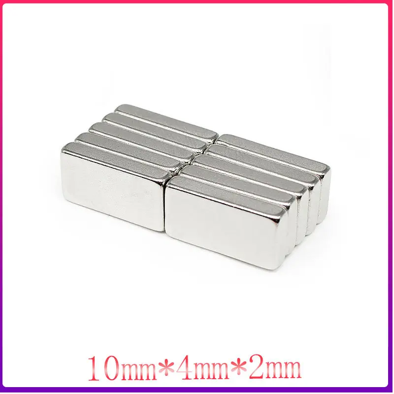 

20/50/100/200/300/500PCS 10x4x2 Block Rare Earth Magnet Strong N35 Quadrate Magnets 10x4x2mm Permanent Neodymium Magnet 10*4*2