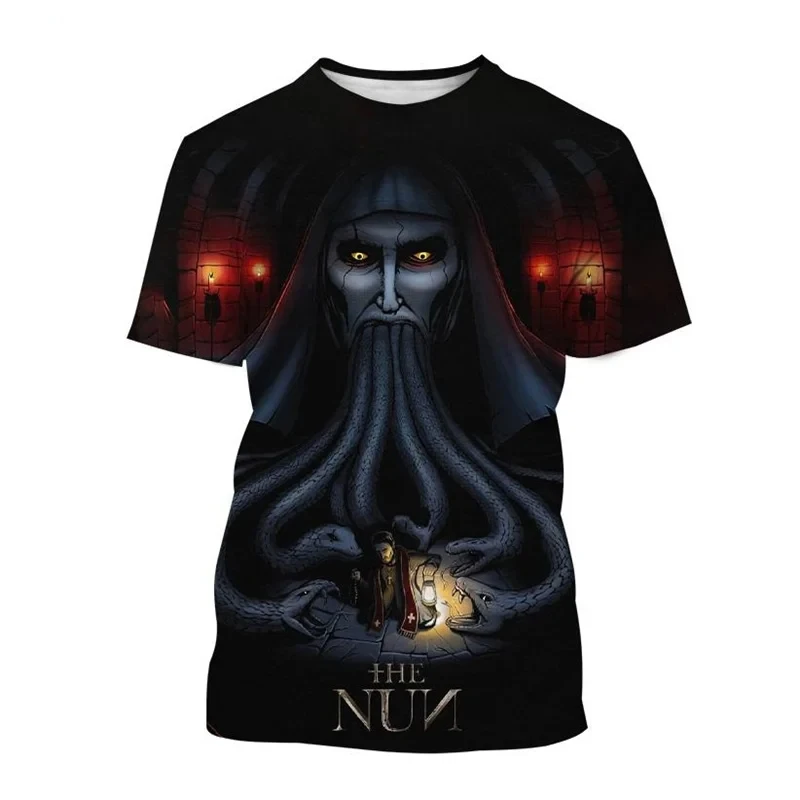 

Мужские/Женские повседневные модные футболки с 3D принтом из фильма «ужасы», футболки с круглым вырезом, детские Топы с коротким рукавом, летняя одежда большого размера унисекс