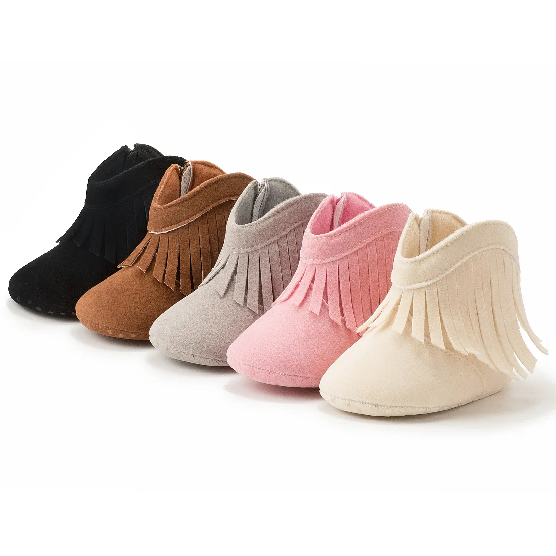 

Baby Winter Warm Shoes Tassels Boots Anti-skip Girls First Walker Shoe Toddlers Infants Snow Boot