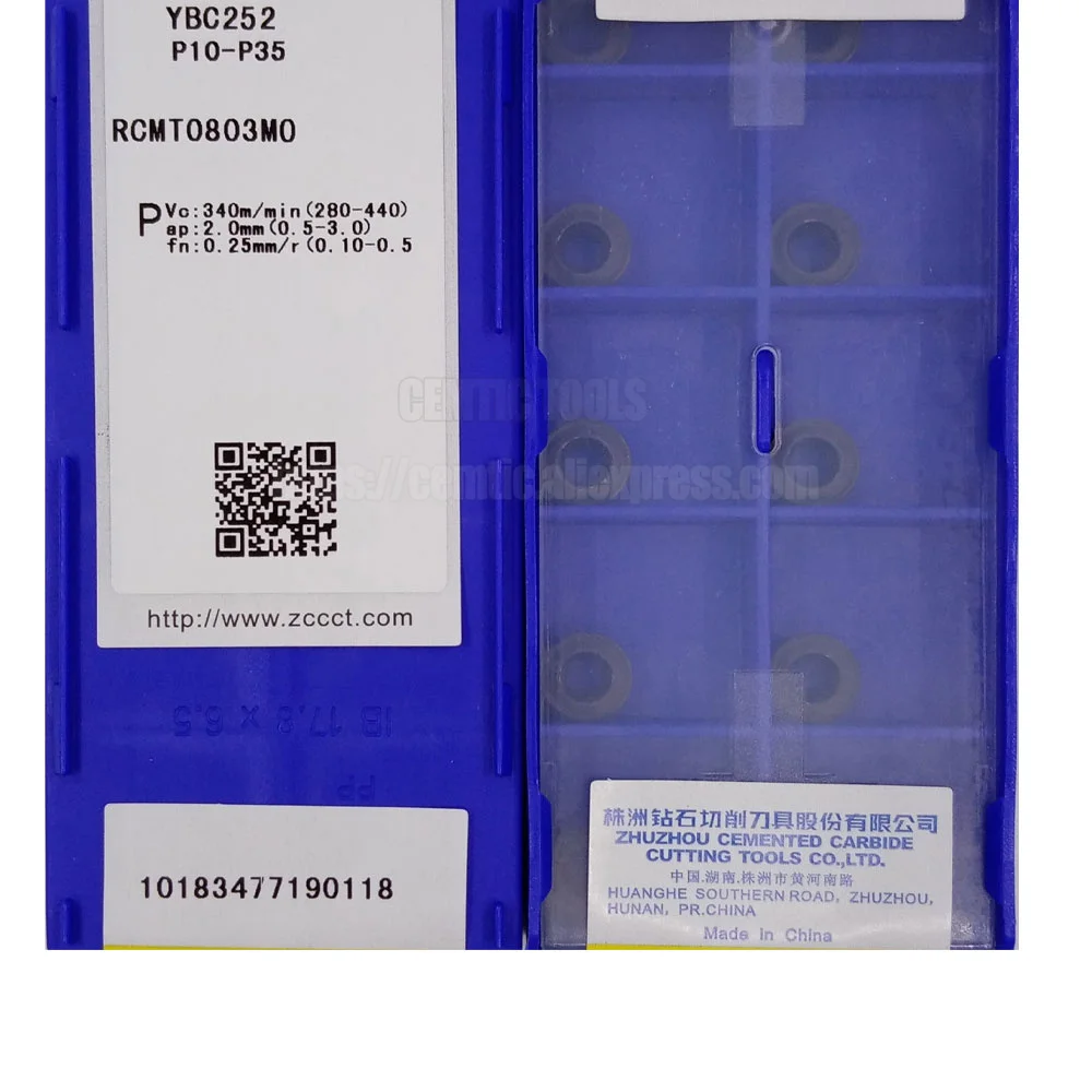 

ZCC CNC лезвие из сплава YBC252 RCMT0803MO YBD102