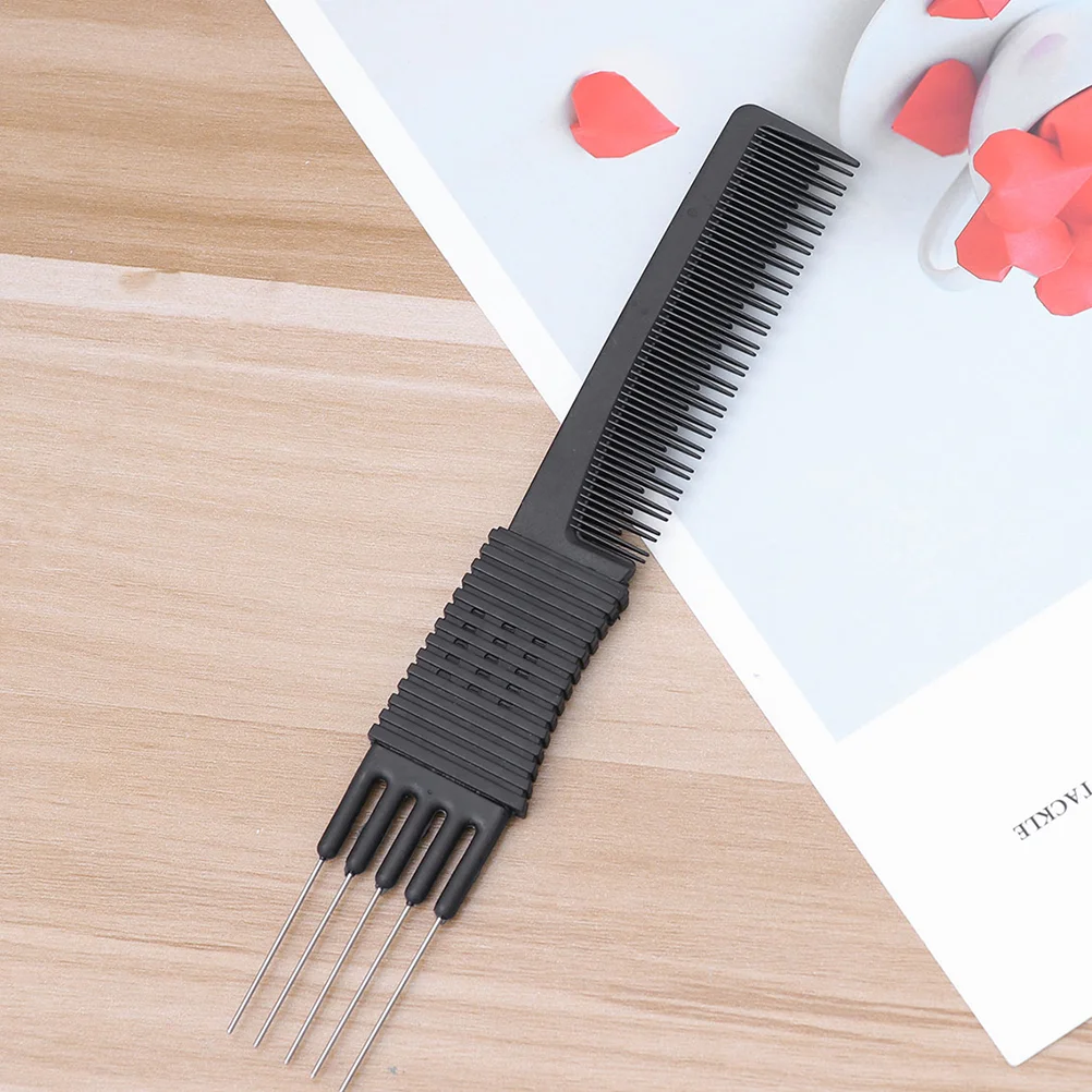 

Comb Hair Hairdressing Hairstylist Needle Steel Combs Partinghandlesmooth Barber Detangler Kit Shear Set Travelstraightener Tail