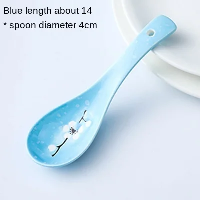 

Керамическая ложка с узором вишни