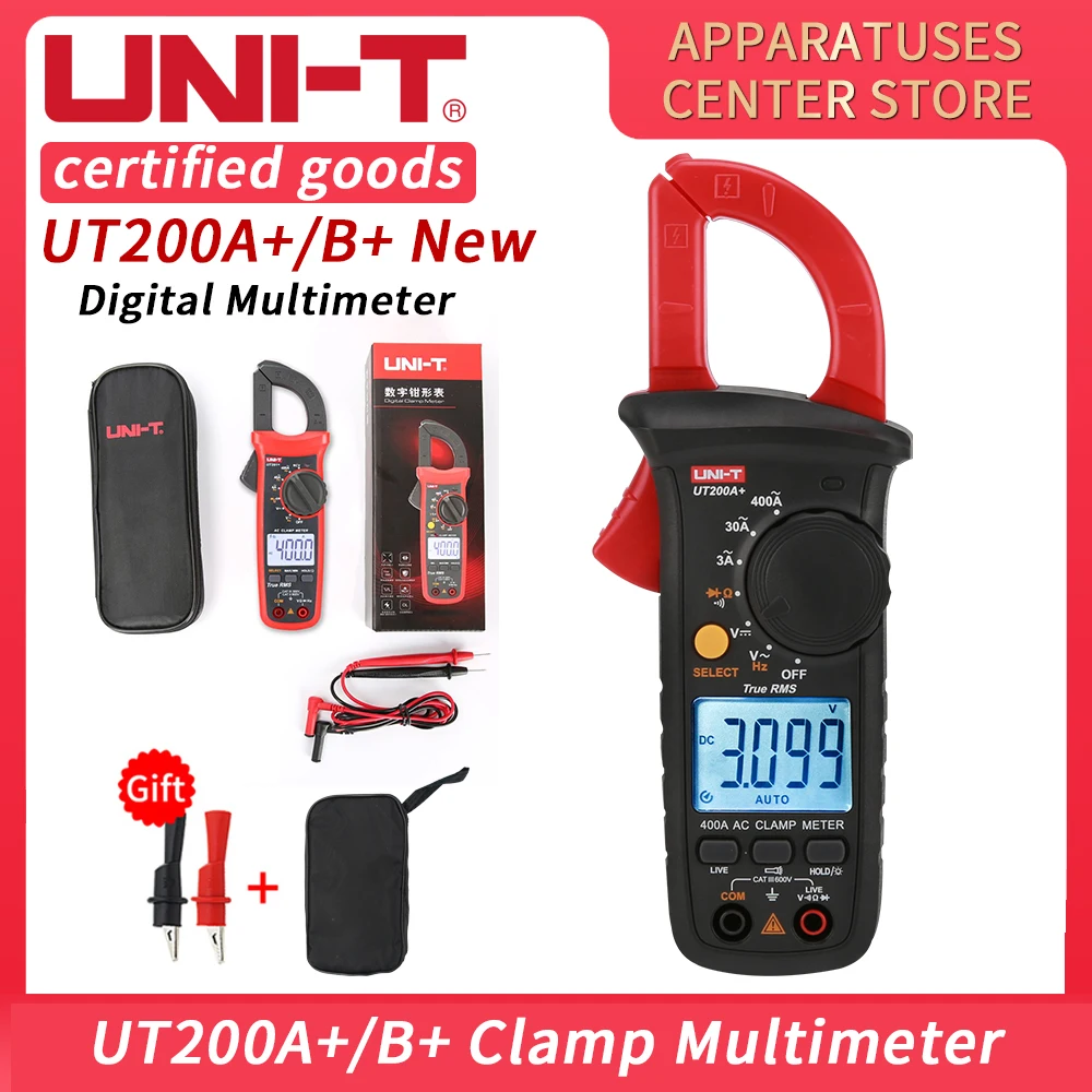 

UNI-T UT200A+ UT200B+ AC Current Clamp Meters Digital Voltmeter Ammeter Pliers Amperometric Clamp Multimeter Electrician Tester