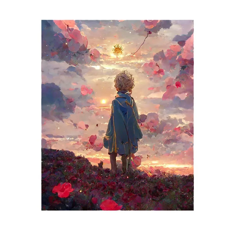 

041028375Digital oil painting hand-colored oil paint bedroom decorative painting oil painting hanging painting