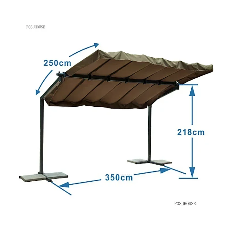 Открытые беседки Парковочный сарай Двор Досуг Электрический Мобильный навес для
