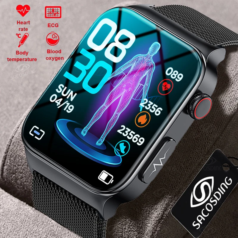 

Смарт-часы мужские с пульсометром и тонометром, IP68