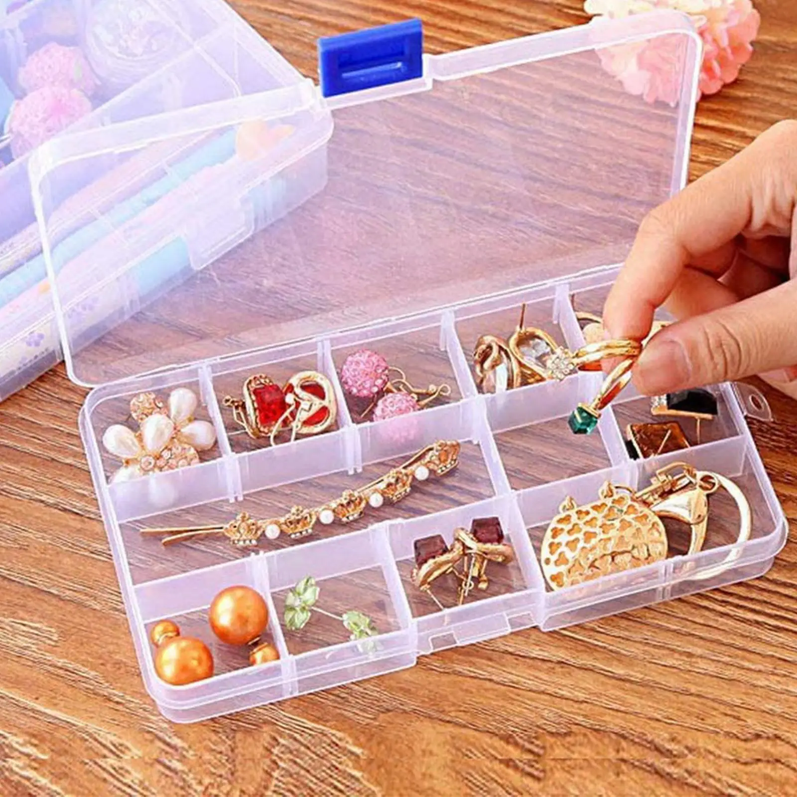 

15 Grid Compartment Storage Box For Jewelry Earrings Beads Screws Toy Parts Display Organizer Adjustable Container Y9n2
