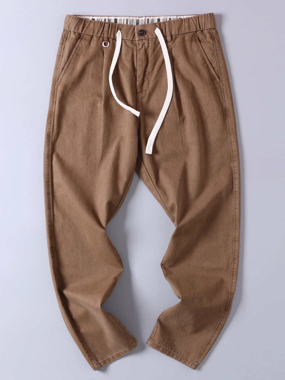 Весенние и осенние повседневные деловые брюки из стираного хлопка в стиле ретро