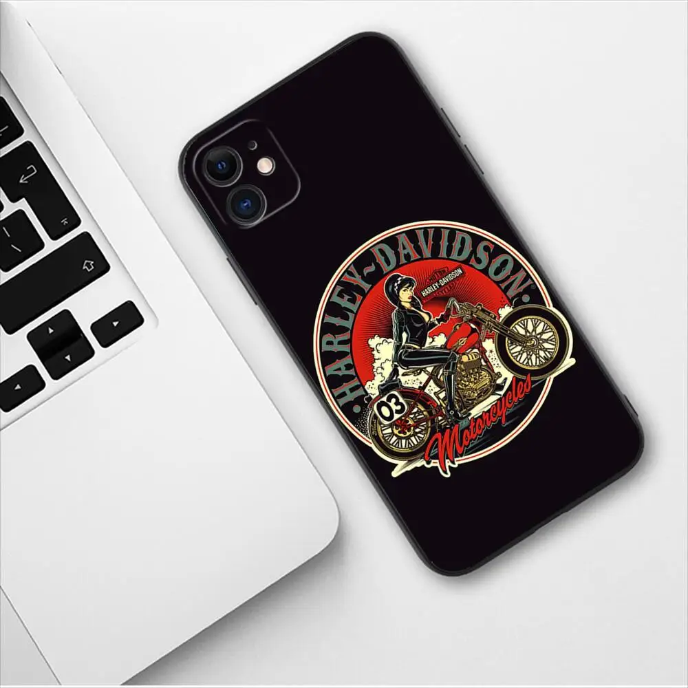 Motorcycle Harleys Davidsons Phone Case For Apple IPhone 13 12 11 14 Pro Max Mini SE XR X XS  Max 6 6S 8 7 plus Fashion Covers