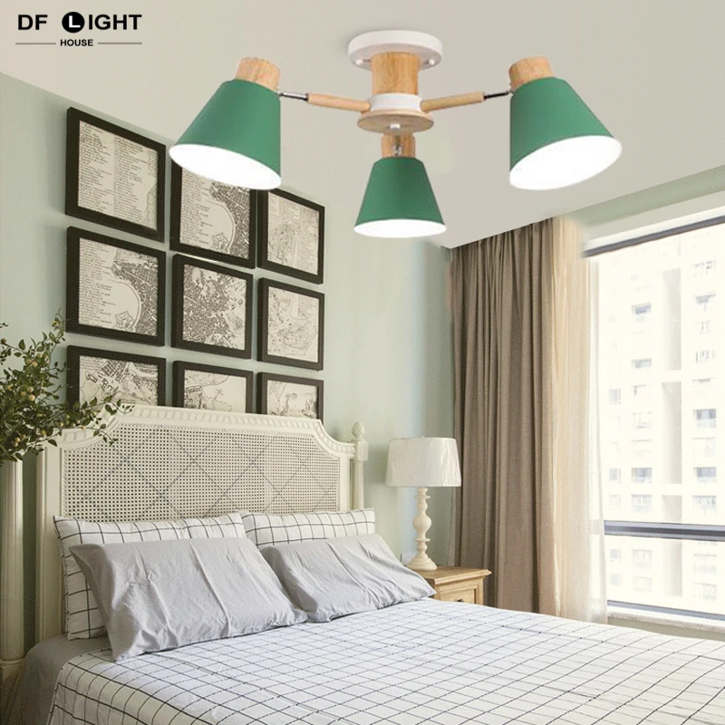 Скидка Современные бревенчатые потолочные светильники освещение спальни гостиная потолочная люстра столовая кухня домашний декор люстра отель с...