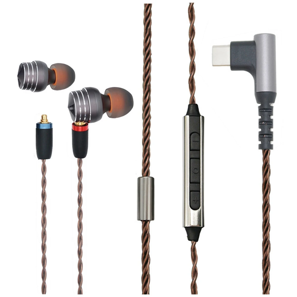 

DIY MMCX Headset Hifi Stereo in Ear Earphones Bass Headphone MMCX for Shure for iPhone Xiaomi Samsung, TYPE-C Port