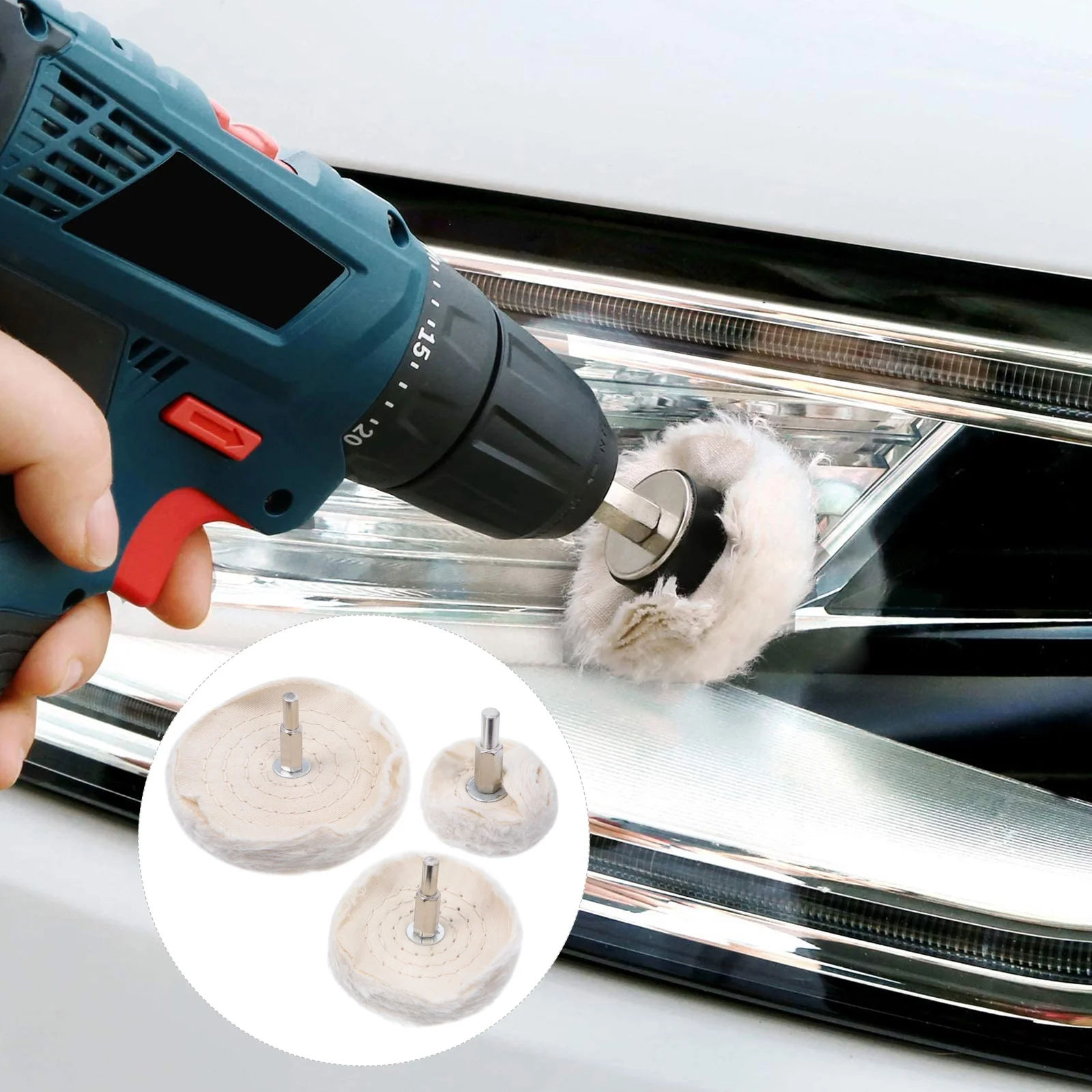 

3pcs Polishing Wheel Set Polishing Buffing Wheel Pad Drill Kit Polisher Tool