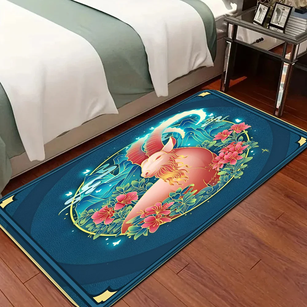 Chinese Style Bathroom Mat Kids Room Bedroom Decoration Balcony Anti-Slip Doormat Living Bedside Area Rugs