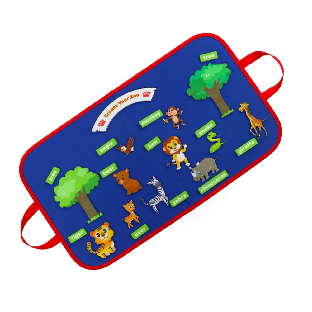 

1 Set of Portable Funny Felt Board Educational Toys Learning Felt Board for Girl