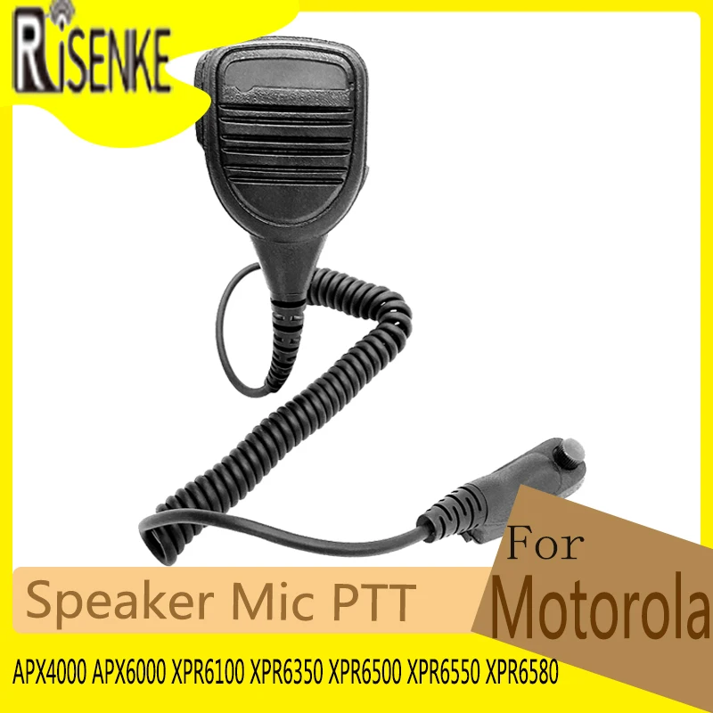Speaker Microphone Mic Compatible with Motorola Walkie Talkie APX900 APX4000 APX6000 XPR6100 XPR6350 XPR6500 XPR6550 XPR6580