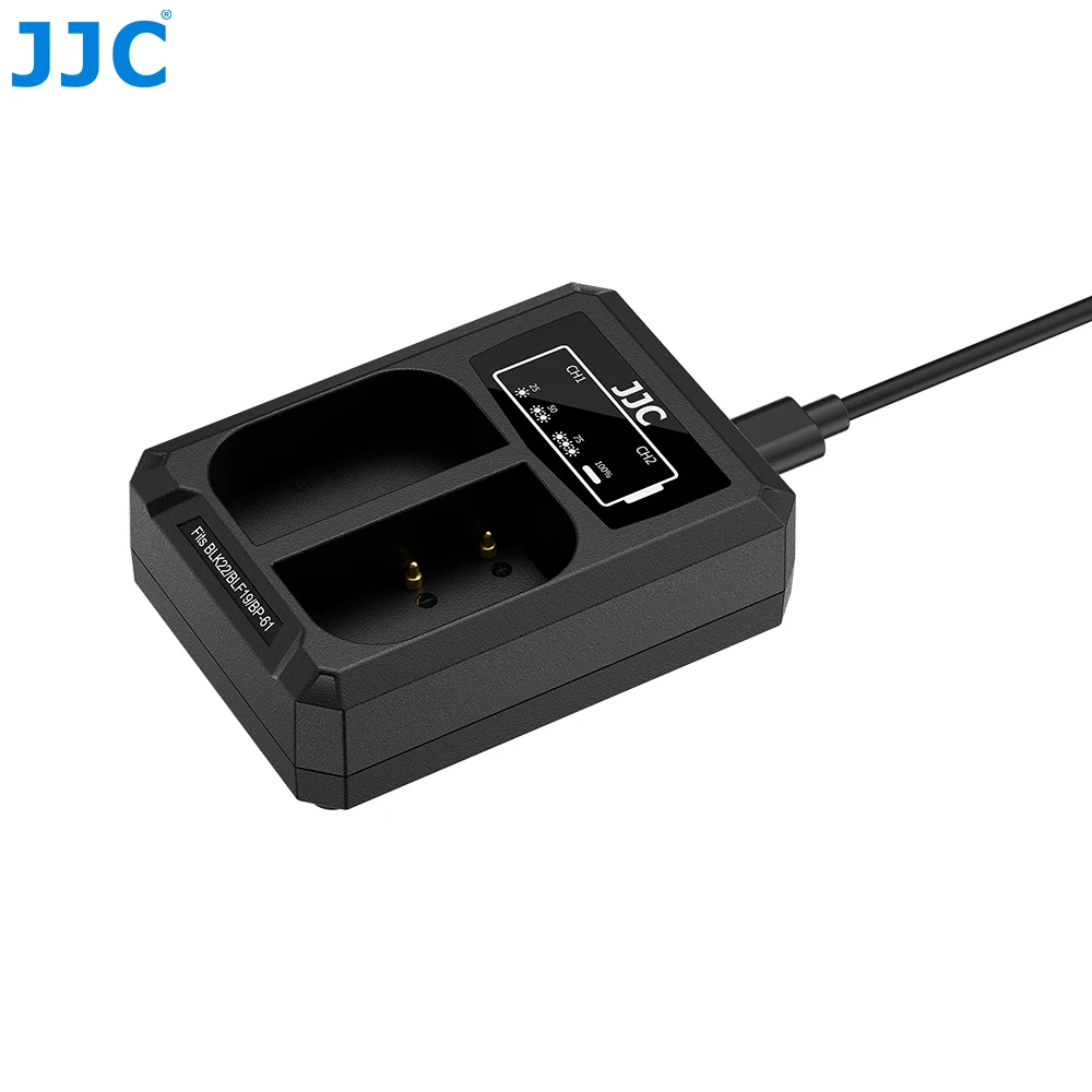 Фото Зарядное устройство JJC DMW-BLF19 DMW-BLK22 USB с двумя слотами для аккумуляторов Panasonic Lumix DC-GH7 GH6 GH5 II GH5S GH5 GH4 GH3 S5 IIX S5 II S5 G9 №4