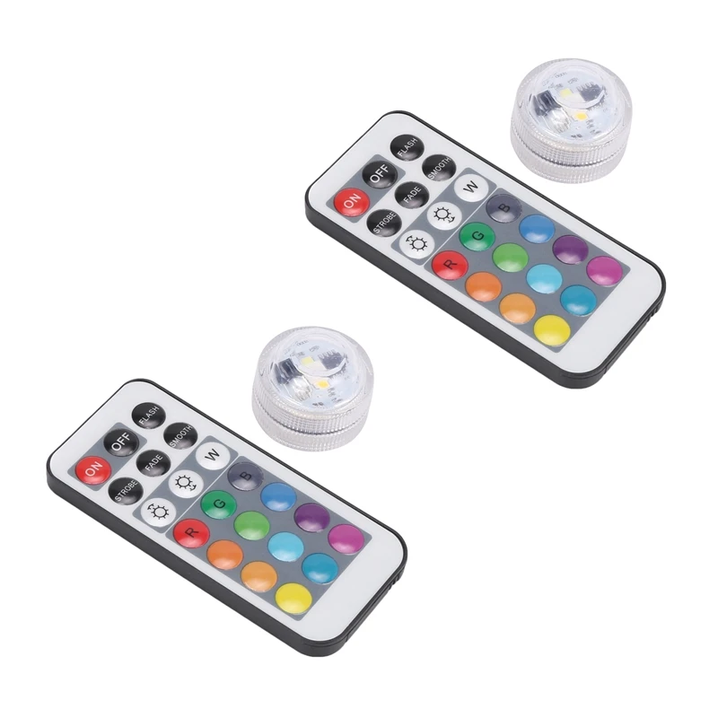 

Водонепроницаемая подводная лампа Rgb, работающая от батарейки, подводная Ночная лампа, чайные лампы для ВАЗ, мисок, аквариума (2 шт.)