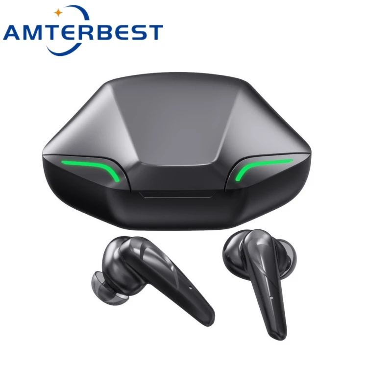 

AMTERBEST VG01 TWS Wireless Bluetooth 5.2 Gaming Earphone Waterproof HIFI Stereo BassBluetooth Headset Earbuds Gamer for Phones