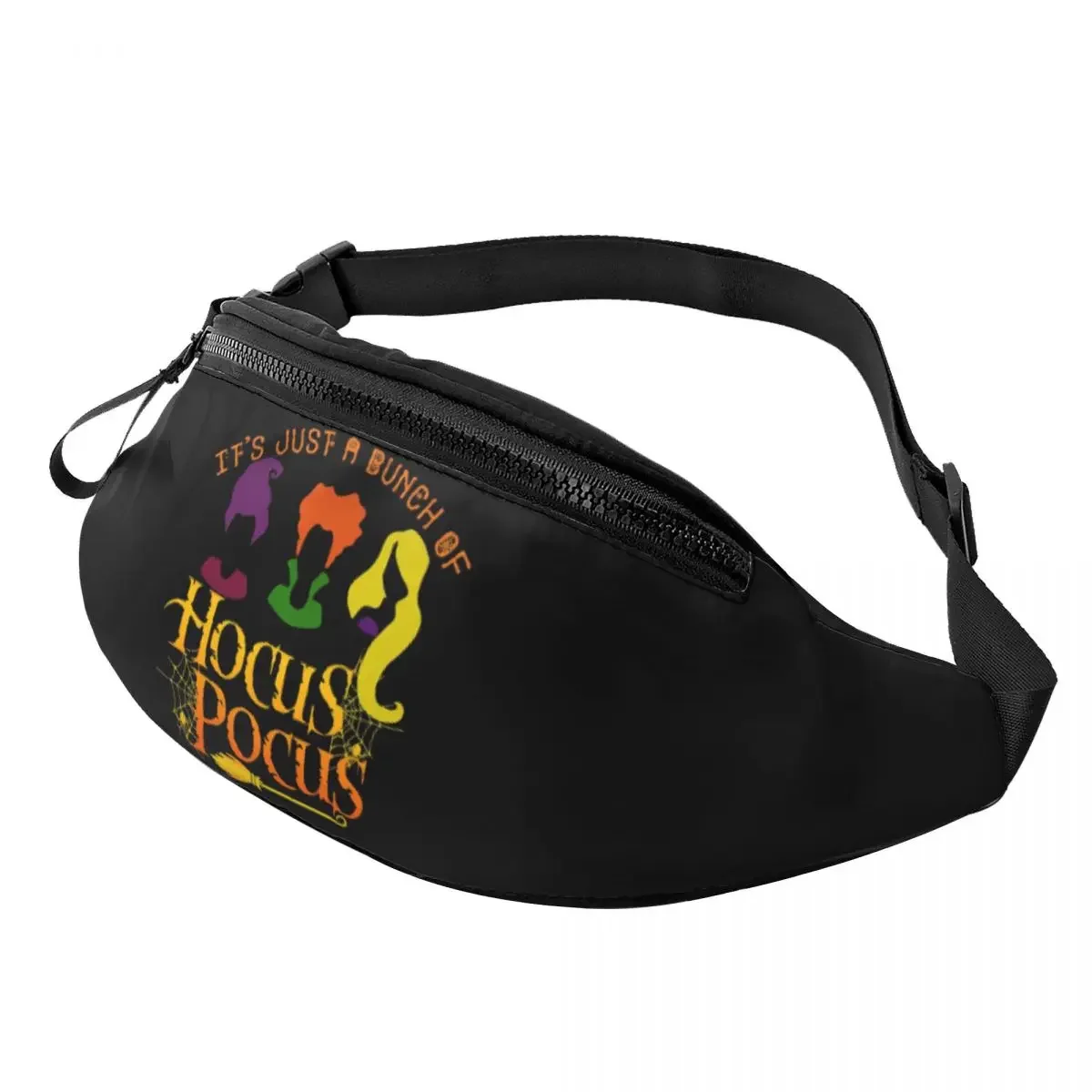 

Pocus Hocus Three Witch Sanderson Sisters Fanny Pack for Travel Hiking Men Women Halloween Crossbody Waist Bag Phone Money Pouch